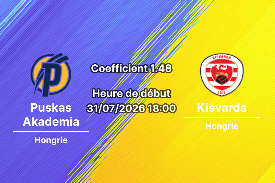 Pronostic Puskas Akademia Kisvarda – Pancho Arena Felcsút, NB I Hongrie 2026-27, 31 juillet