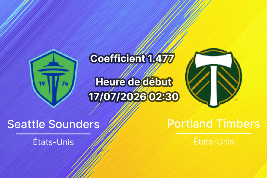 Pronostic Sounders de Seattle Timbers de Portland – Lumen Field, Cascadia Derby MLS 17 juillet 2026