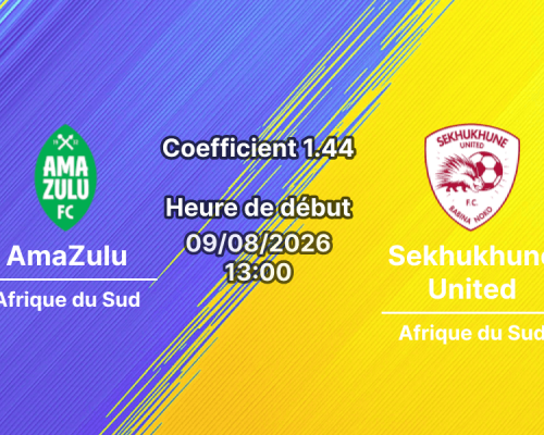 Pronostic AmaZulu Sekhukhune United – Chatsworth Stadium, Durban, MTN8 2026/27 Quart de finale 9 août 2026