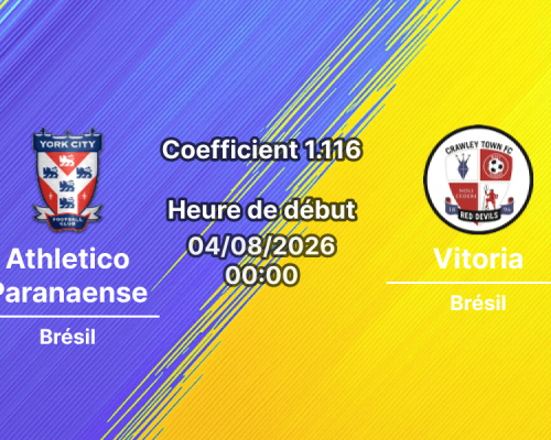 Pronostic Athletico Paranaense Vitoria Salvador – Estadio Manoel Barradas, Salvador, Copa do Brasil 1/8 de finale retour 4 août 2026