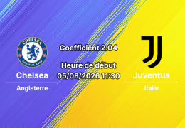 Pronostic Chelsea Juventus – Kai Tak Sports Park, Hong Kong, Hong Kong Football Festival 2026, 5 août 2026