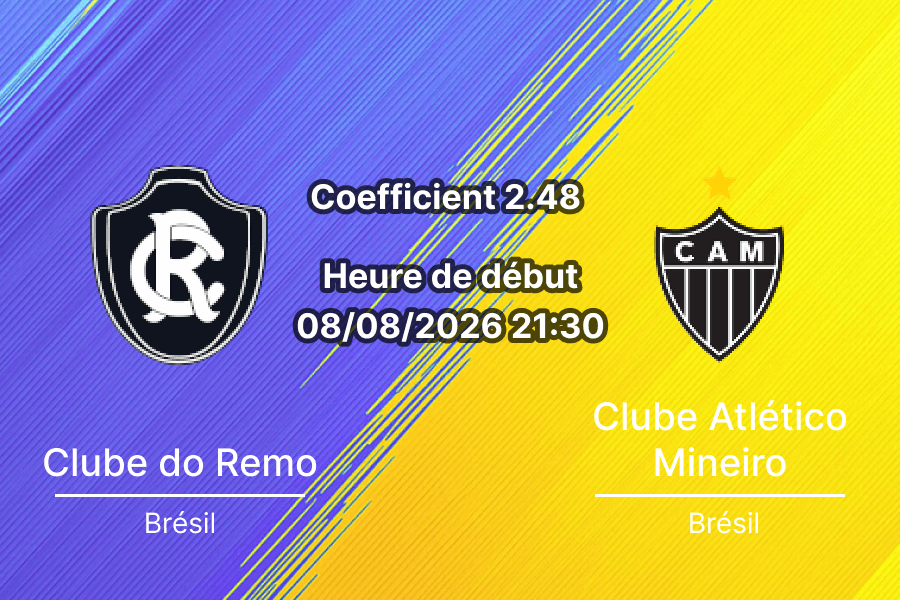 Pronostic Clube do Remo Atlético Mineiro – Mangueirão Belém, Brasileirão Série A Journée 22 8 août 2026