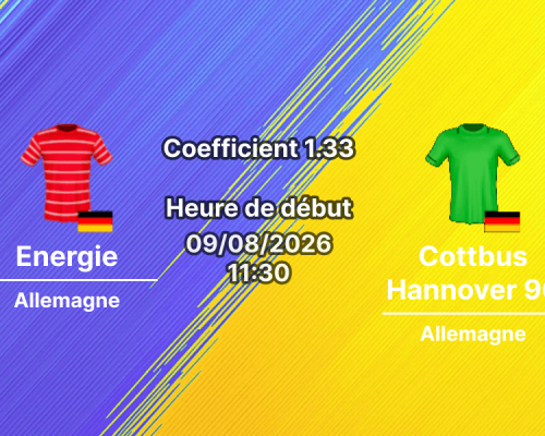 Pronostic Energie Cottbus Hannover 96 – LEAG Energie Stadion, Cottbus, 2. Bundesliga Journée 1 9 août 2026