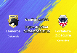 Pronostic Llaneros Fortaleza Zipaquira – Estadio Bello Horizonte Rey Pelé, Villavicencio, Liga BetPlay Clausura 2026 Journée 5, 4 août 2026