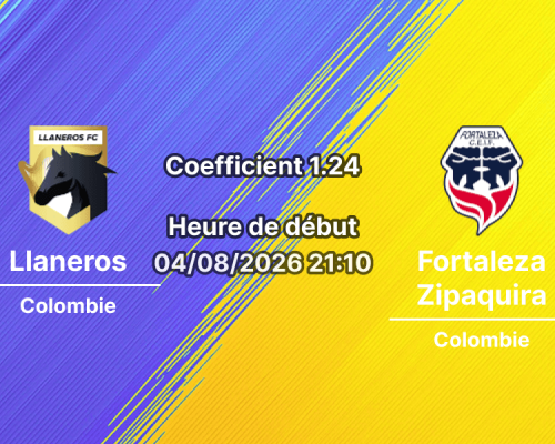 Pronostic Llaneros Fortaleza Zipaquira – Estadio Bello Horizonte Rey Pelé, Villavicencio, Liga BetPlay Clausura 2026 Journée 5, 4 août 2026