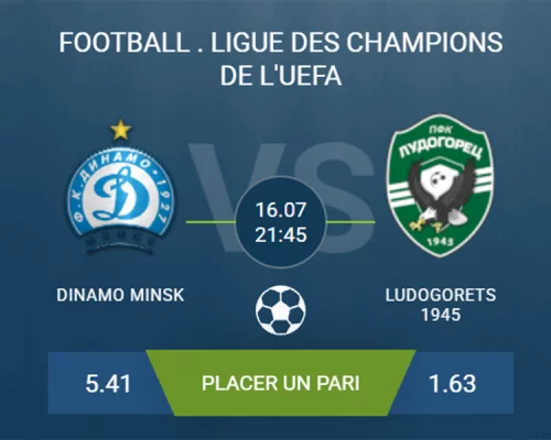 pronostic Dinamo Minsk-Ludogorets 1945