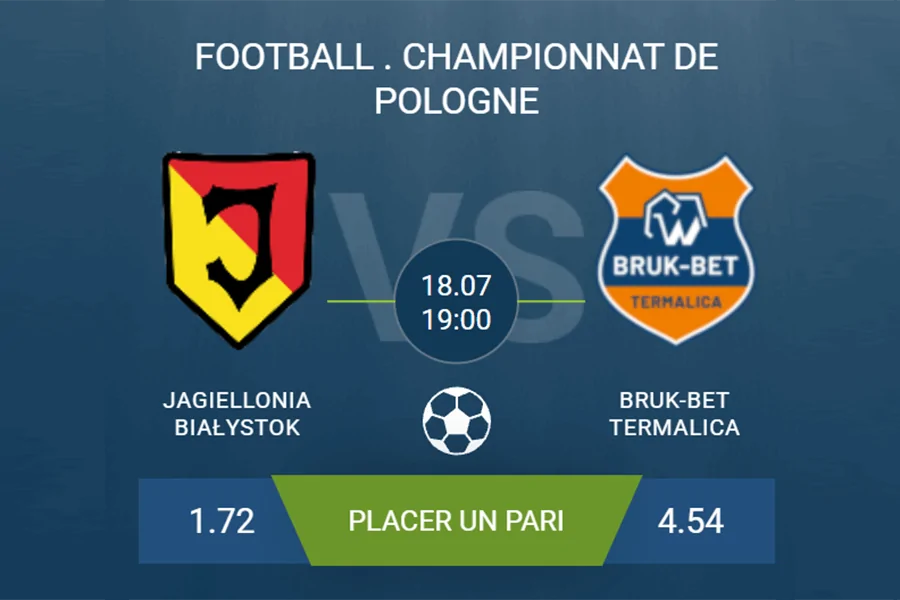 pronostic Jagiellonia Białystok-Bruk-Bet Termalica