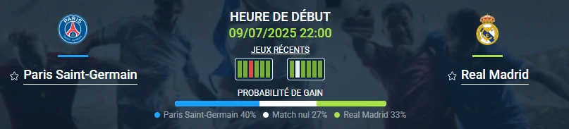 pronostic Paris Saint-Germain – Real Madrid