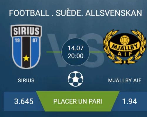 pronostic Sirius-Mjällby AIF