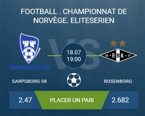 pronostic Sarpsborg 08-Rosenborg