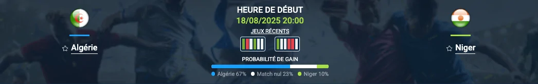 Pronostic Algérie–Niger