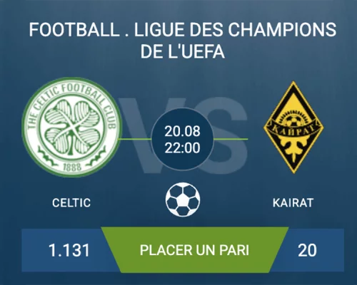 Pronostic Celtic-Kairat