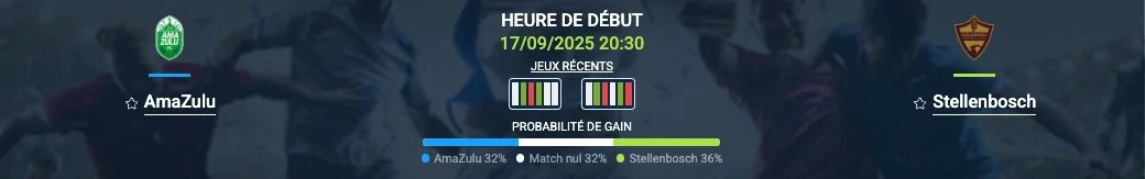 Pronostic AmaZulu-Stellenbosch