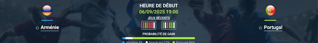 pronostic Arménie-Portugal