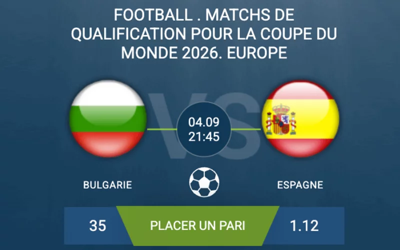 Pronostic Bulgarie–Espagne
