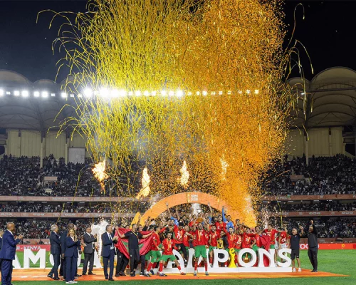 Finale CHAN 2024 Maroc vs Madagascar célébration de but