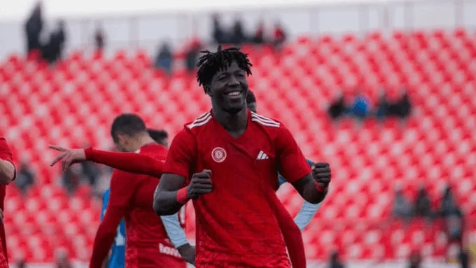 Fily Traoré à l'entraînement avec Asswehly SC en Libye.