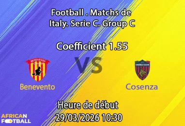 Pronostic Benevento Calcio – Cosenza Calcio 34e journée Serie C Girone C 2025-2026 : analyse des cotes et paris match de la promotion au Stadio Ciro Vigorito