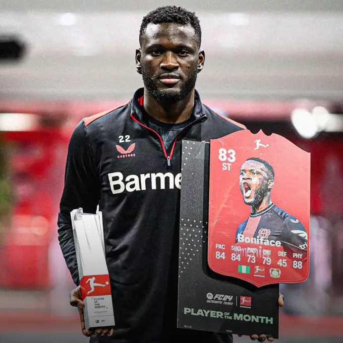 Victor Boniface avant-centre Bayer Leverkusen Bundesliga Allemagne