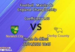 Pronostic Norwich City – Derby County