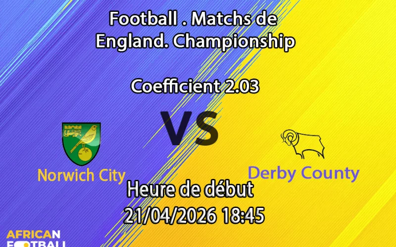 Pronostic Norwich City – Derby County