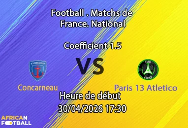 Pronostic Concarneau – Paris 13 Atletico