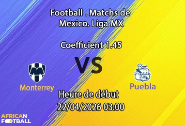 Pronostic Monterrey – Puebla en Liga MX Clausura. Analyse xG, H2H, cotes et verdict. Pariez malin avec African-Football.com.