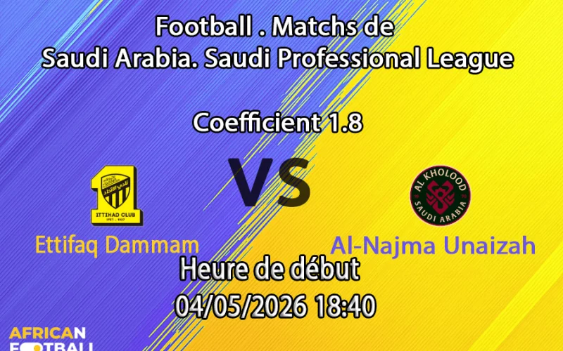Pronostic Ettifaq Dammam – Al-Najma Unaizah