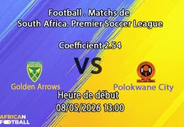 Pronostic Golden Arrows Polokwane City — Princess Magogo Stadium Durban, journée 28 Betway Premiership 9 mai 2026