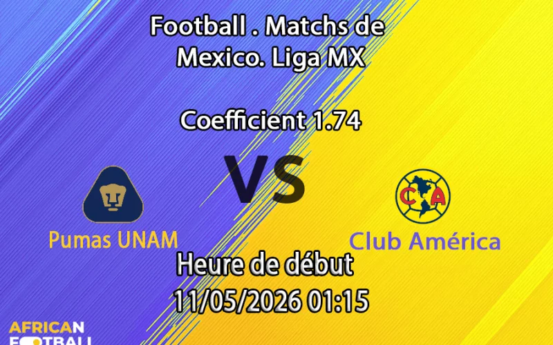 Pronostic Pumas UNAM Club América quart de finale retour Liga MX Clausura 2026 à l'Estadio Olímpico Universitario de Mexico