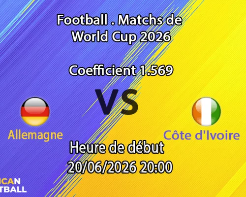 Pronostic Allemagne - Côte d'Ivoire – BMO Field Toronto, Coupe du Monde 2026 Groupe E, 20 juin 2026