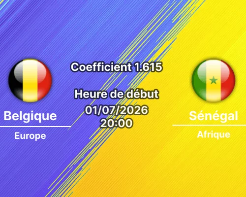 Pronostic Belgique Sénégal – Lumen Field Seattle, 16es de finale Coupe du Monde 2026, 1er juillet