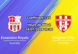 Pronostic Essendon Royals Kingston City – Cross Keys Reserve Melbourne, VPL2 24 juillet 2026