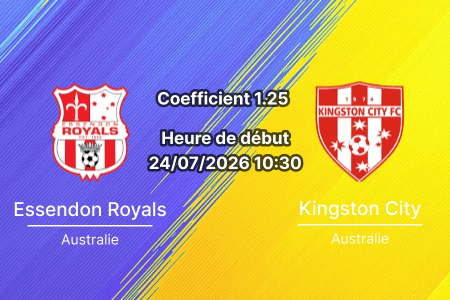 Pronostic Essendon Royals Kingston City – Cross Keys Reserve Melbourne, VPL2 24 juillet 2026