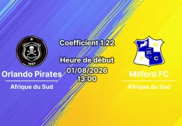 Pronostic Orlando Pirates Milford FC – Orlando Amstel Arena Johannesburg, Betway Premiership 2026-27, 1er août