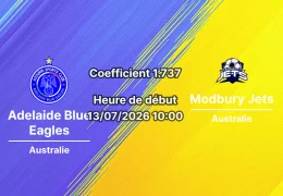 Pronostic Adelaide Blue Eagles Modbury Jets – Marden Sports Complex Adélaïde, NPL South Australia Tour 4, 13 juillet 2026