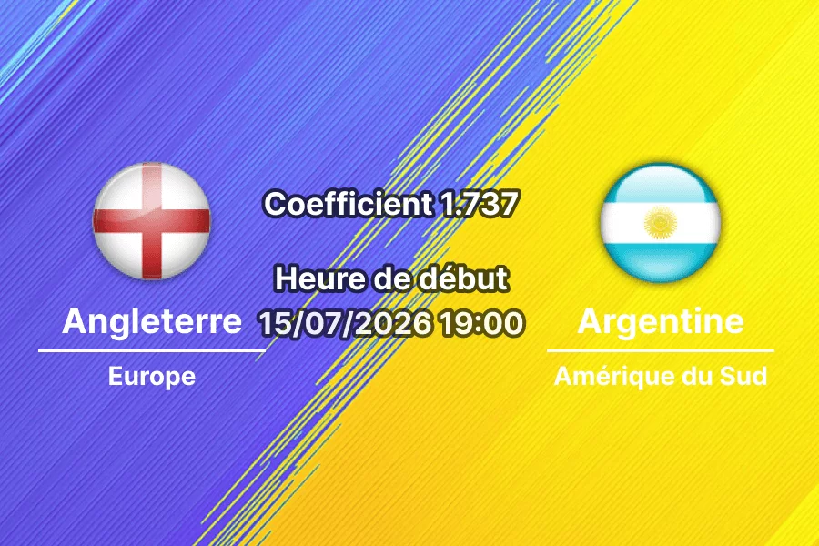 Pronostic Angleterre Argentine – Mercedes-Benz Stadium Atlanta, demi-finale Coupe du Monde 2026, 15 juillet 2026