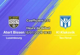 Pronostic Atert Bissen KI Klaksvik – Stade de Luxembourg, Ligue des Champions UEFA Q1 match retour, 15 juillet 2026