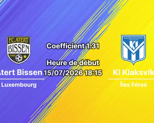 Pronostic Atert Bissen KI Klaksvik – Stade de Luxembourg, Ligue des Champions UEFA Q1 match retour, 15 juillet 2026