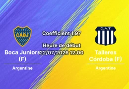Pronostic Boca Juniors femmes Talleres Córdoba – Complejo Casa Amarilla Buenos Aires, Championnat Argentine féminin Tour 15, 22 juillet 2026