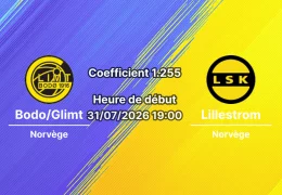 Pronostic Bodo/Glimt Lillestrom – Aspmyra Stadion Bodø, Eliteserien 2026, 31 juillet