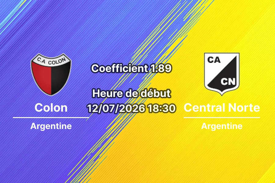 Pronostic Colon Central Norte – Stade Estanislao Lopez Santa Fe, Primera B Nacional, 12 juillet 2026