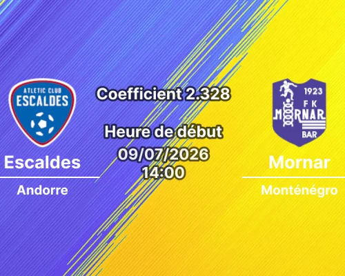 Pronostic Escaldes Mornar – Nacional d'Andorra, Ligue Conférence UEFA qualification 9 juillet 2026