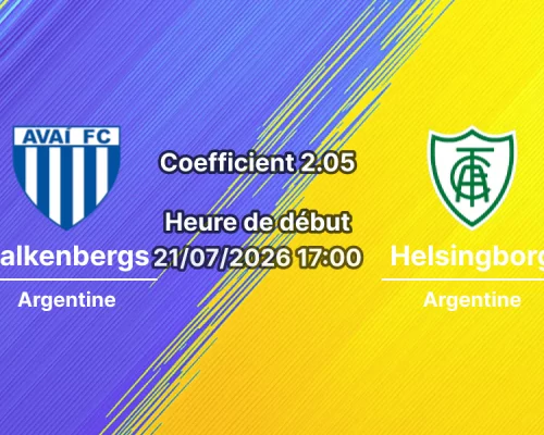 Pronostic Falkenbergs Helsingborg – Falcon Alkoholfri Arena Falkenberg, Superettan Suède Tour 15, 21 juillet 2026