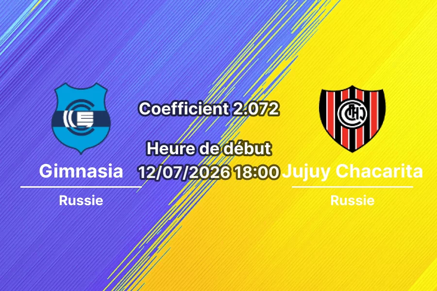 Pronostic Gimnasia Jujuy Chacarita – Stade 23 de Agosto San Salvador de Jujuy, Primera B Nacional, 12 juillet 2026