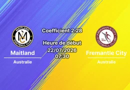 Pronostic Maitland Fremantle City – Maitland Sports Ground Australie, Australia Cup 1/16 de finale, 22 juillet 2026