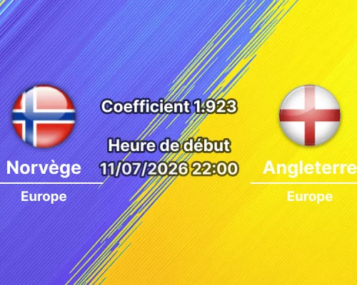Pronostic Norvège Angleterre – Hard Rock Stadium Miami, quart de finale Coupe du Monde 2026, 11 juillet 2026