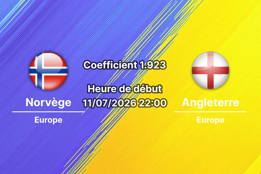 Pronostic Norvège Angleterre – Hard Rock Stadium Miami, quart de finale Coupe du Monde 2026, 11 juillet 2026