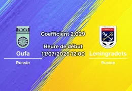 Pronostic Oufa Leningradets – Stade Neftyanik Oufa, Championnat de Russie 1ère ligue FNL, 11 juillet 2026