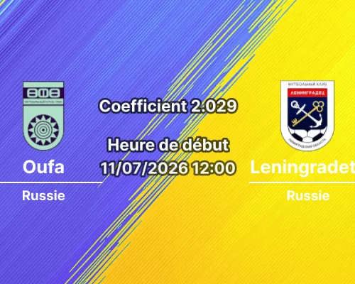 Pronostic Oufa Leningradets – Stade Neftyanik Oufa, Championnat de Russie 1ère ligue FNL, 11 juillet 2026